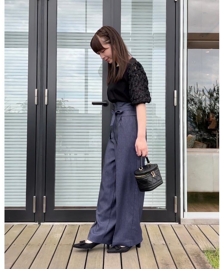 クチュールブローチ(Couture Brooch)の【二の腕カバー】シフォンエンブロチュール袖カットソー19