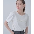 クチュールブローチ(Couture Brooch)の【ほの甘、大人のフェミニンカジュアルT】パール調ロゴT6