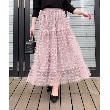 クチュールブローチ(Couture Brooch)の【ふんわり揺れるフェミニンスカート】リボンチュールティアードスカート23