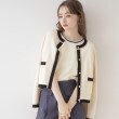 クチュールブローチ(Couture Brooch)の【二の腕カバー・上品×シンプルなニット】配色スカラ5分袖ニット8