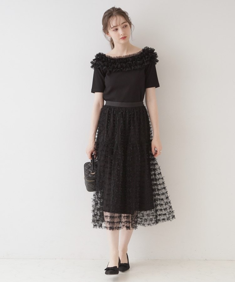 クチュールブローチ(Couture Brooch)の【アンチピリング・マシンウォッシャブル・オトナ可愛い】チュールフリルテレコトップス10