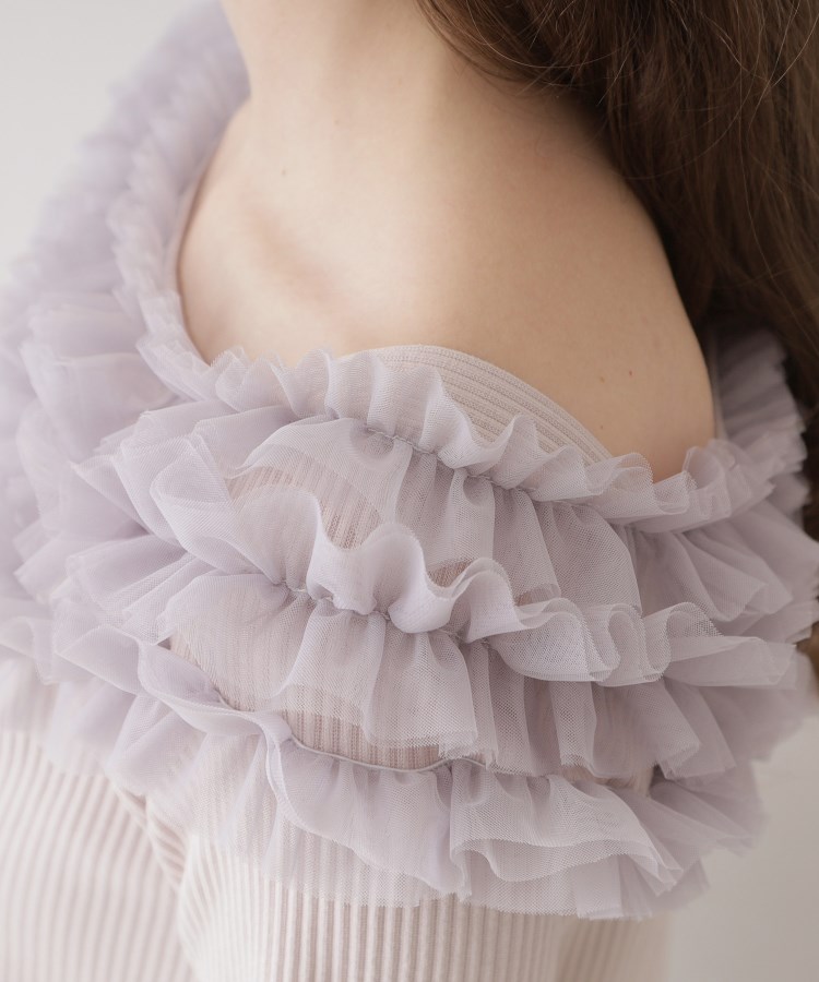 クチュールブローチ(Couture Brooch)の【アンチピリング・マシンウォッシャブル・オトナ可愛い】チュールフリルテレコトップス28