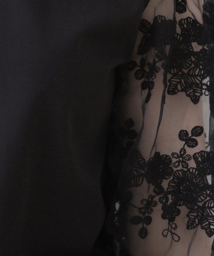 クチュールブローチ(Couture Brooch)の【二の腕カバー・残暑の秋にも使える】袖レースドッキングカットソー38