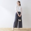 クチュールブローチ(Couture Brooch)の【二の腕カバー・残暑の秋にも使える】袖レースドッキングカットソー1