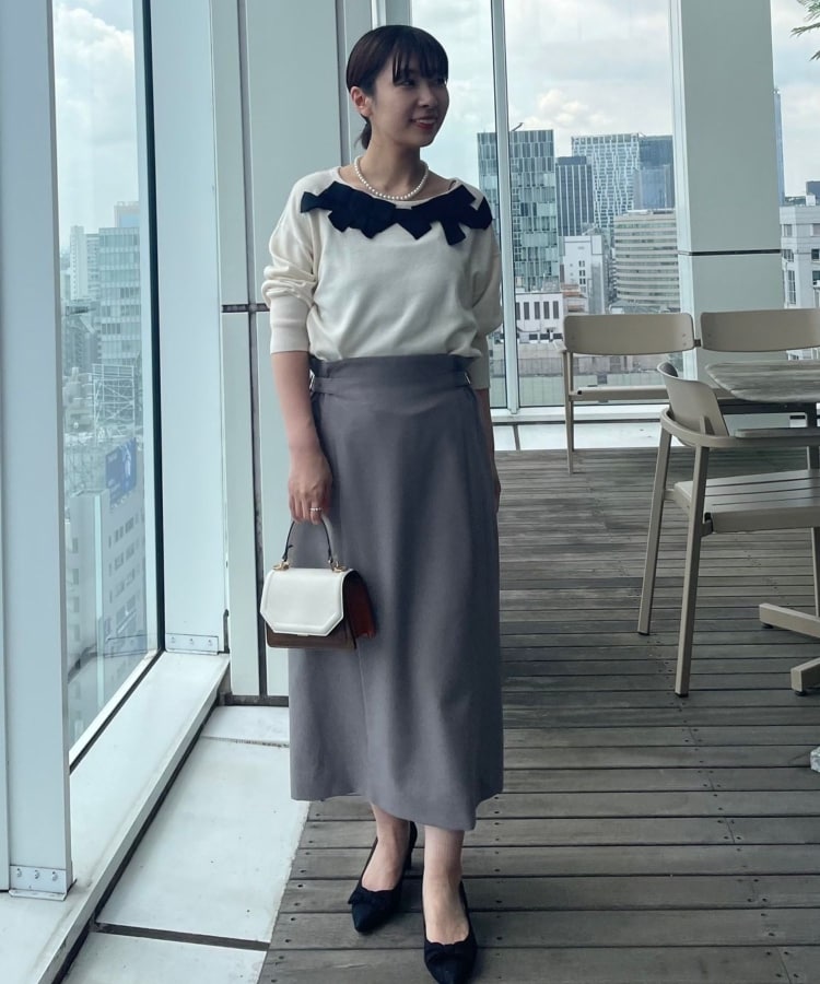 クチュールブローチ(Couture Brooch)の【ほろ甘フェミニンニット】リボンネックニット11