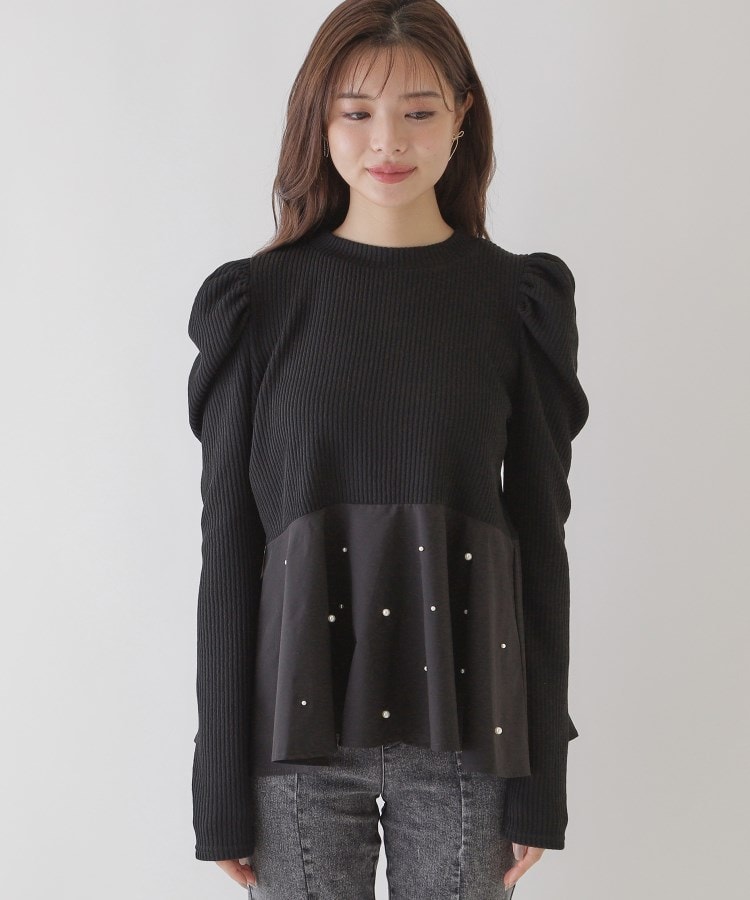 クチュールブローチ(Couture Brooch)のパール調ドッキングニットソー15