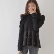 クチュールブローチ(Couture Brooch)のパール調ドッキングニットソー ブラック(019)