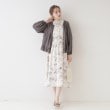 クチュールブローチ(Couture Brooch)の【上品・高見えブルゾン】シルキーローンノーカラーフリルブルゾン22