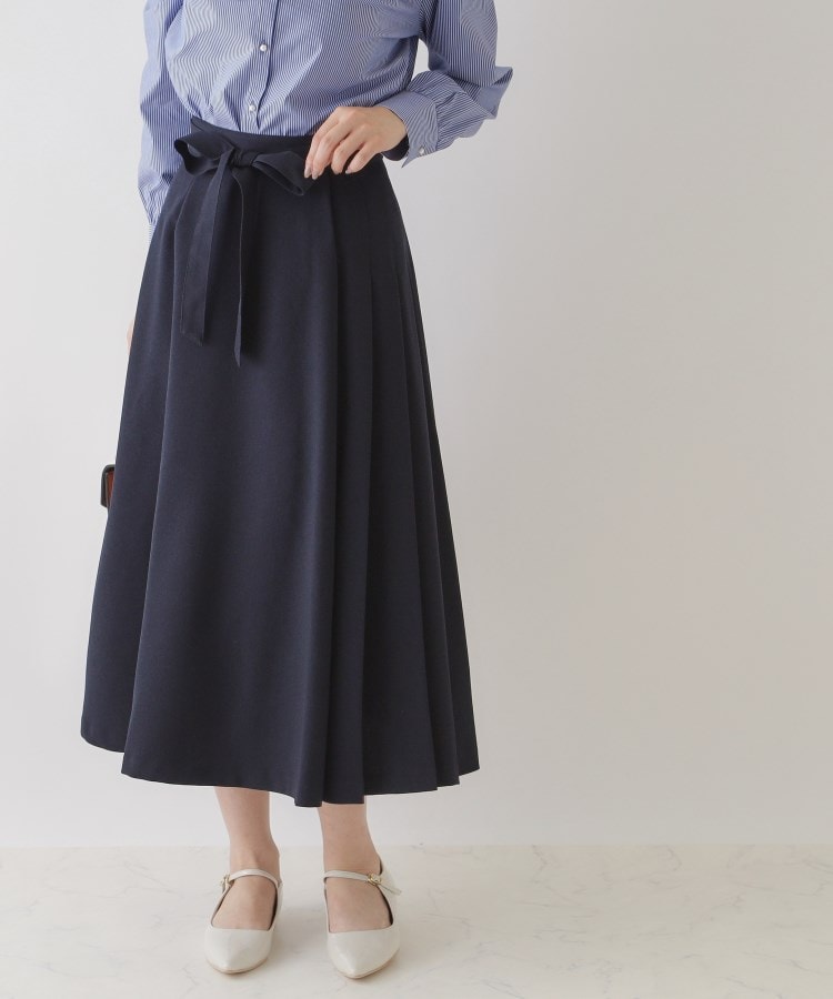 美シルエット・好印象スカート】サイドタックプリーツスカート 美シルエット・好印象スカート】サイドタックプリーツスカート