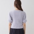 クチュールブローチ(Couture Brooch)のリボン付きラメフェザー5分袖ニット37