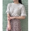 クチュールブローチ(Couture Brooch)のリボン付きラメフェザー5分袖ニット12