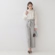 クチュールブローチ(Couture Brooch)の【ほんのりハイウエスト・スッキリ見え】サス付きリボンワイドパンツ4