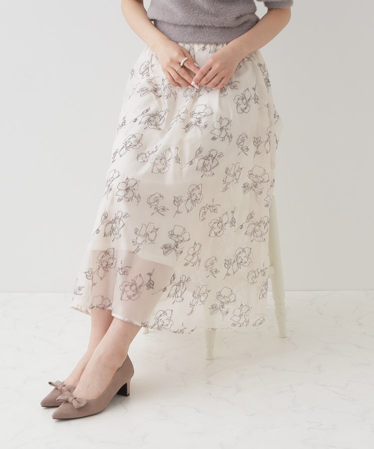 axes femme｜フロッキーフラワー柄スカート | Rakuten Fashion
