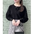 クチュールブローチ(Couture Brooch)の【美シルエットニット】リボン2WAYフェイクパール袖ドルマンニット34