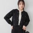 クチュールブローチ(Couture Brooch)のスカラデザインアソートカーディガン ブラック(019)