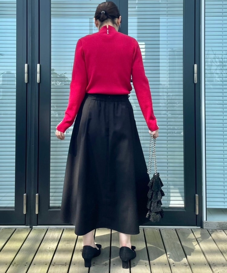 クチュールブローチ(Couture Brooch)の【柔らかなタッチ・吸湿発熱・帯電防止機能付き】サスティナブルフェイクパールリブニット38
