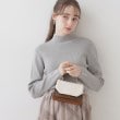 クチュールブローチ(Couture Brooch)の【柔らかなタッチ・吸湿発熱・帯電防止機能付き】サスティナブルフェイクパールリブニット グレー(012)