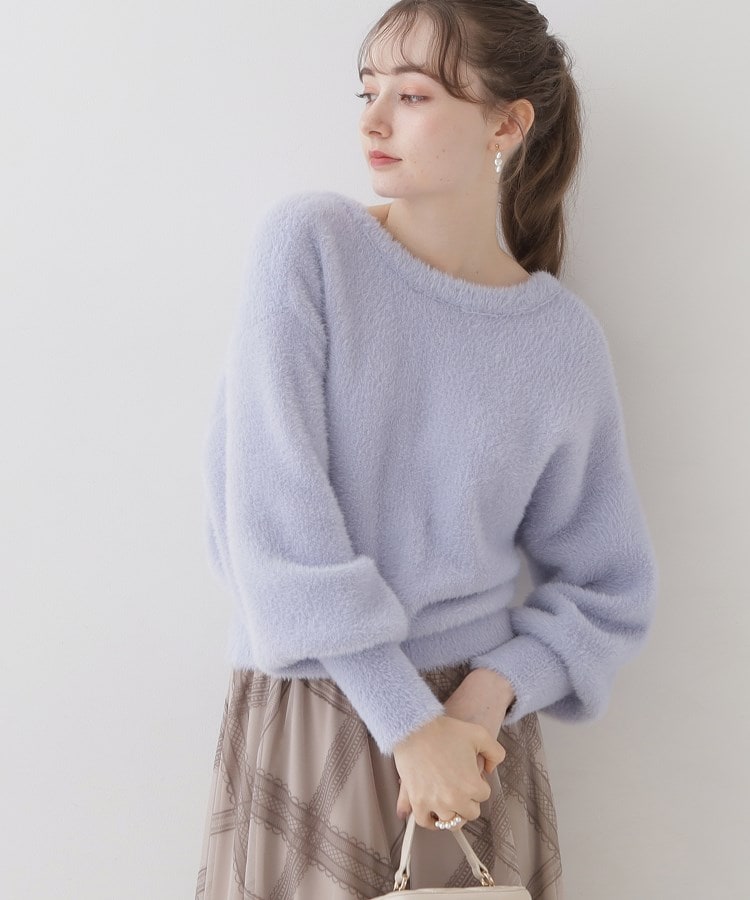クチュールブローチ(Couture Brooch)の【ほろ甘・ふわふわ】前後2WAYフェザーカーディガン40