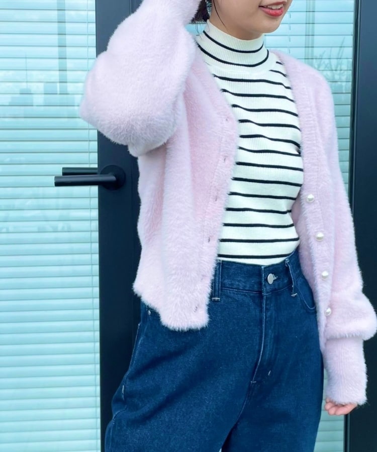 クチュールブローチ(Couture Brooch)の【ほろ甘・ふわふわ】前後2WAYフェザーカーディガン36