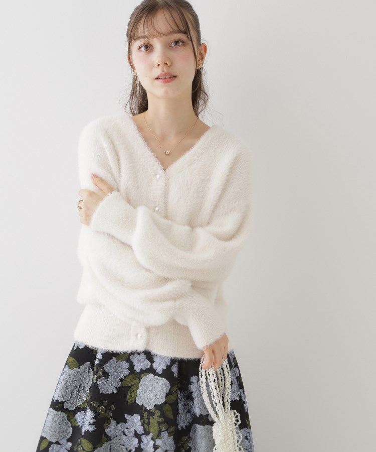 クチュールブローチ(Couture Brooch)の【ほろ甘・ふわふわ】前後2WAYフェザーカーディガン52