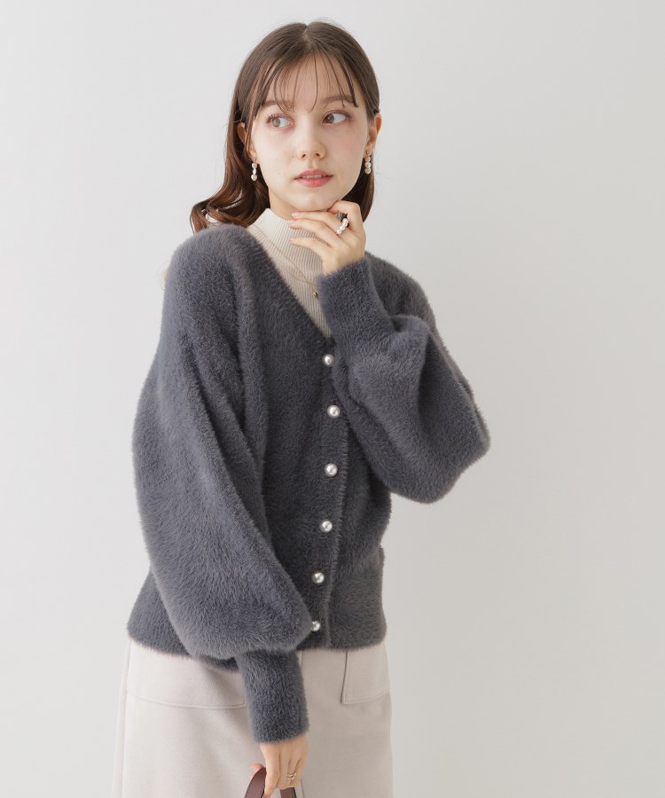 クチュールブローチ(Couture Brooch)の【ほろ甘・ふわふわ】前後2WAYフェザーカーディガン63