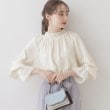 クチュールブローチ(Couture Brooch)の【オトナ可愛い・体型カバーが叶う】シャーリングネック レース袖チュニック4
