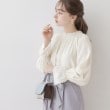 クチュールブローチ(Couture Brooch)の【オトナ可愛い・体型カバーが叶う】シャーリングネック レース袖チュニック5
