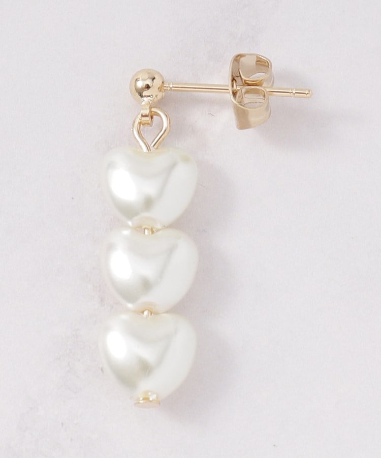 クチュールブローチ(Couture Brooch)のパール調ハートピアス2