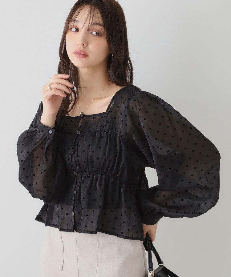 クチュールブローチ(Couture Brooch)のギャザースクエアブラウス8