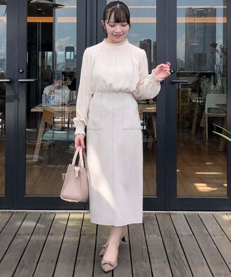 クチュールブローチ(Couture Brooch)の【理想的な縦ライン・美脚効果】フェイクスエードダンボールスカート10