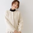 クチュールブローチ(Couture Brooch)の【上品仕立て】パール調釦コクーンニットジャケット11
