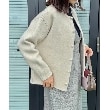 クチュールブローチ(Couture Brooch)の【上品仕立て】パール調釦コクーンニットジャケット19