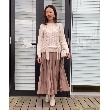 クチュールブローチ(Couture Brooch)の【軽やか・上品なツヤ感】ピーチサテンプリーツスカート17
