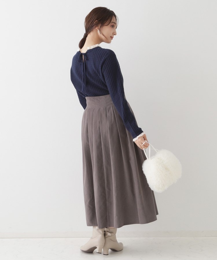 クチュールブローチ(Couture Brooch)の【大人フェミニンを叶える】レース細ケーブルバックリボンニット29