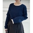 クチュールブローチ(Couture Brooch)の【大人フェミニンを叶える】レース細ケーブルバックリボンニット42
