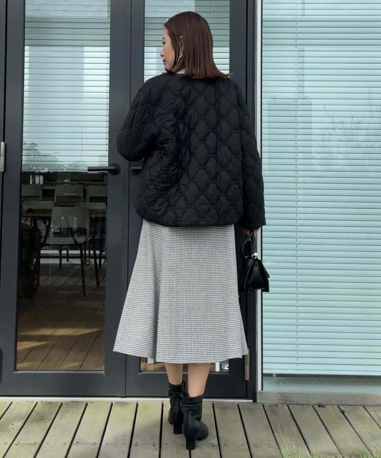 クチュールブローチ(Couture Brooch)の【吸湿発熱性・保温性を兼ね備えた上品キルトジャケット】リボンキルトジャケット25