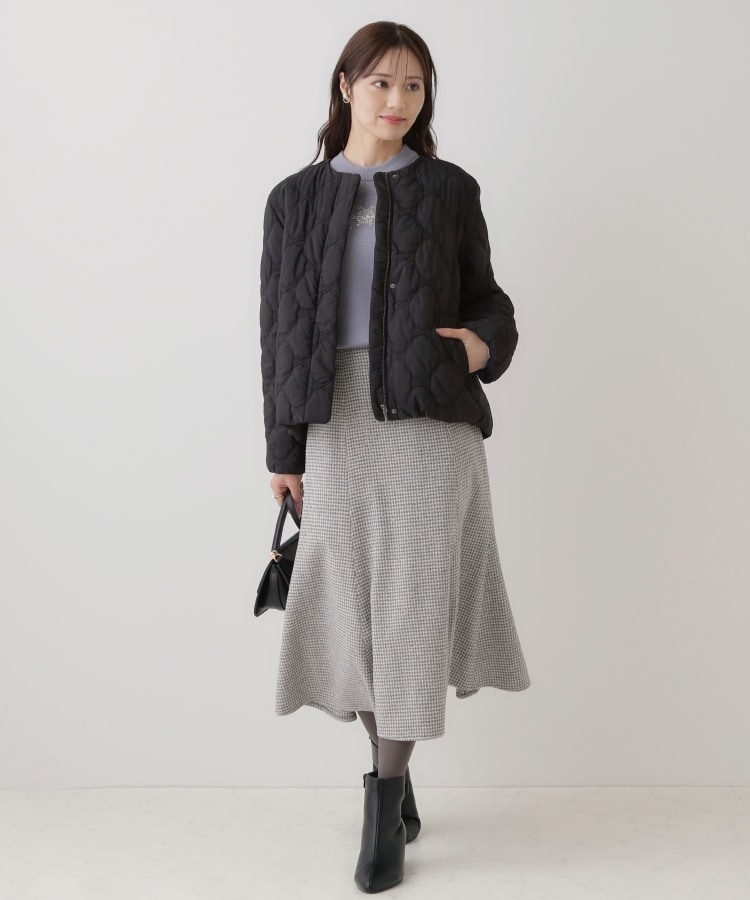 クチュールブローチ(Couture Brooch)の【吸湿発熱性・保温性を兼ね備えた上品キルトジャケット】リボンキルトジャケット20