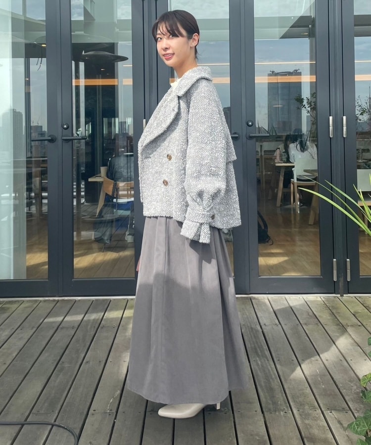 クチュールブローチ(Couture Brooch)の【フェミニン派・アレンジ可能】マルチウェイショートコート40