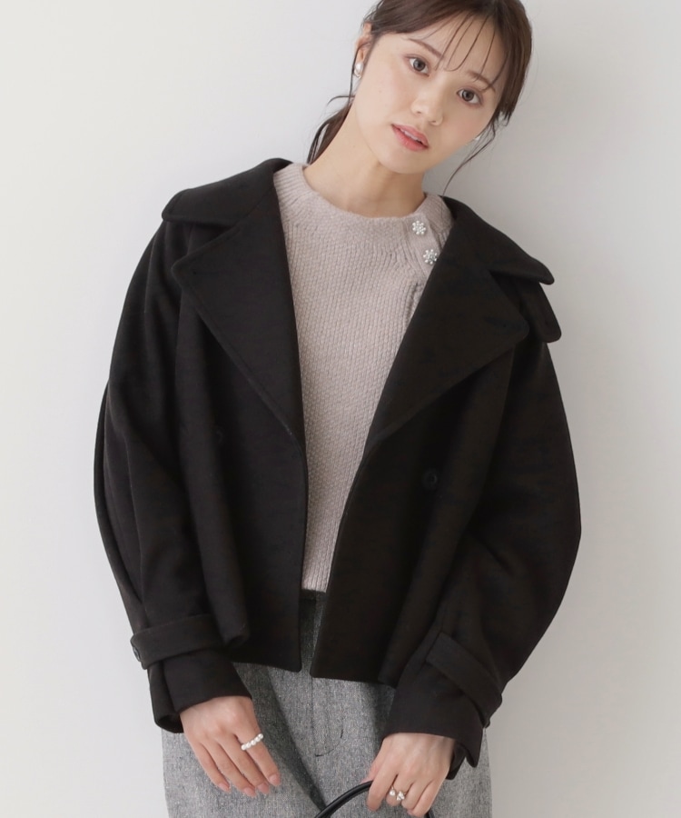 クチュールブローチ(Couture Brooch)の【フェミニン派・アレンジ可能】マルチウェイショートコート7