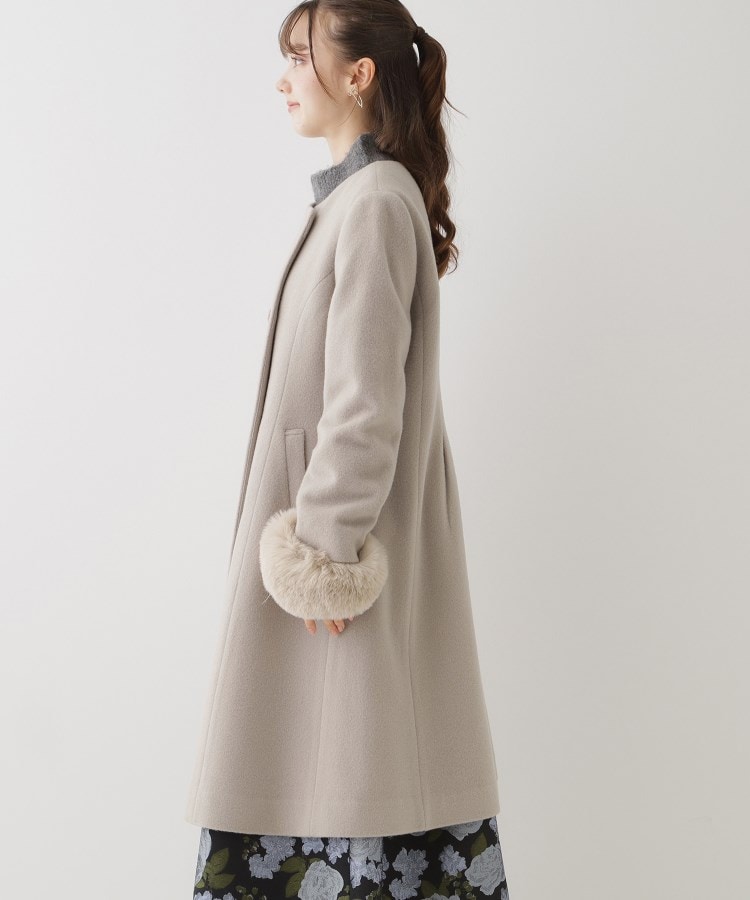 クチュールブローチ(Couture Brooch)の【JAPAN Fabric・美シルエットを叶える】インペリアルモッサバックタックノーカラーコート38