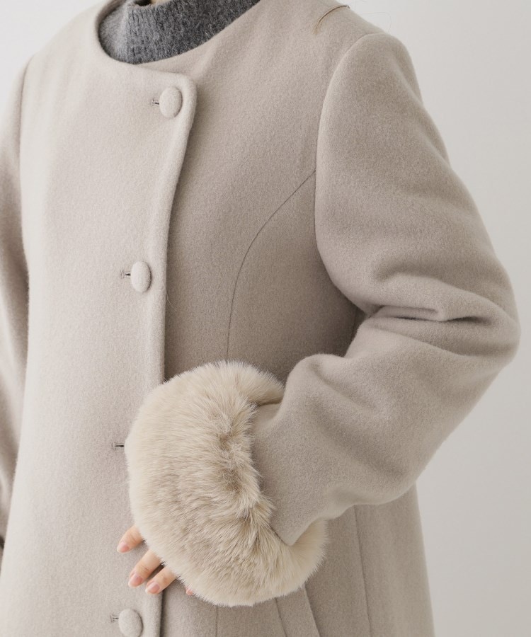 クチュールブローチ(Couture Brooch)の【JAPAN Fabric・美シルエットを叶える】インペリアルモッサバックタックノーカラーコート41
