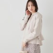 クチュールブローチ(Couture Brooch)の【洗える・オトナ可愛い】バックフリルダンボールフーディー ライトグレー(011)