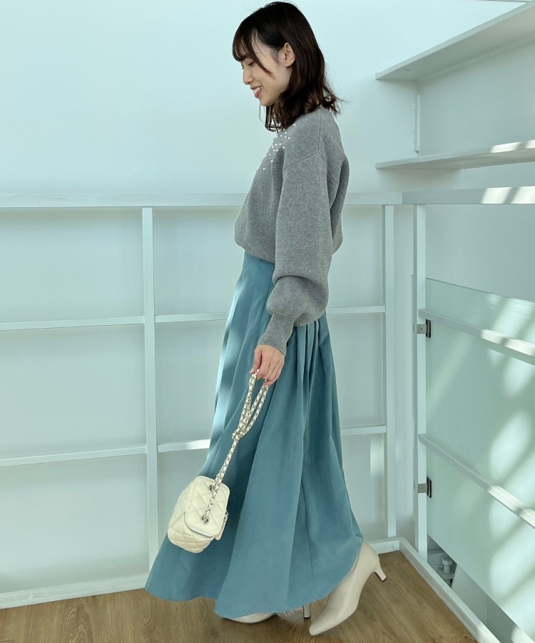 クチュールブローチ(Couture Brooch)の【スッキリ見えが叶う】マイクロスエードタックプリーツ27