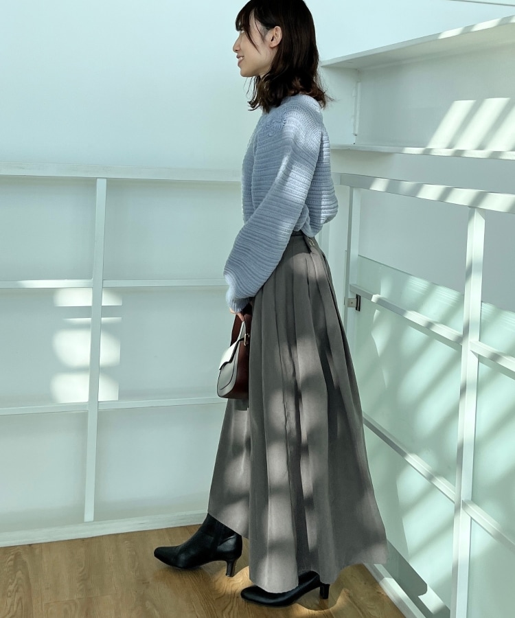 クチュールブローチ(Couture Brooch)の【スッキリ見えが叶う】マイクロスエードタックプリーツ8