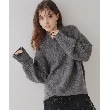 クチュールブローチ(Couture Brooch)の【柔らかな肌ざわり・上質ニット】ヤクライクハイネックニット チャコールグレー(013)