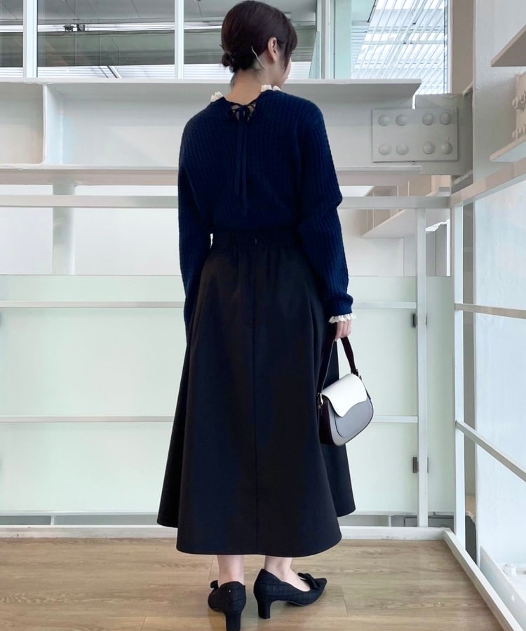 クチュールブローチ(Couture Brooch)の【キレイめコーデ・通勤にも】サイドリボンデザインフレアスカート26