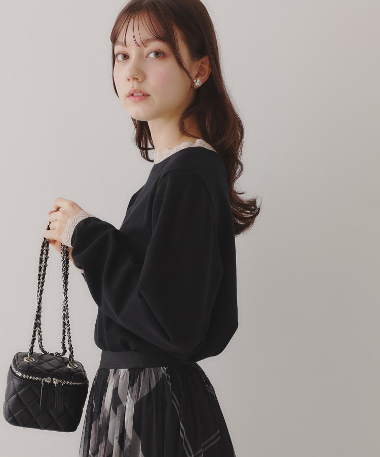 クチュールブローチ(Couture Brooch)の【プチプラ・上品×シンプルなニット】サステナブル 配色透かしスカラニット29