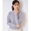 クチュールブローチ(Couture Brooch)の【プチプラ・上品×シンプルなニット】サステナブル 配色透かしスカラニット サックスブルー(090)