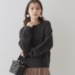 クチュールブローチ(Couture Brooch)の【きらきら感でオトナ可愛い】スパンコールフェザー前後2WAYニット27