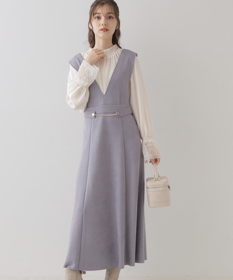 クチュールブローチ(Couture Brooch)の【大人レディな華やぎジャンスカ】スエード調ダンボールデザインジャンスカ35